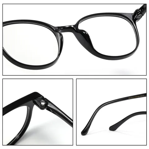 Unisex Retro Montura Grande TR90 Montura per Occhiali da Vista Anti Luce Chiara Lente Occhiali Moda Quotidiano
