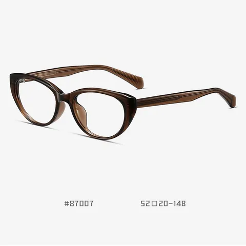Montatura per occhiali ottici TR90 leggera da donna con design retro cat-eye anti-luce blu