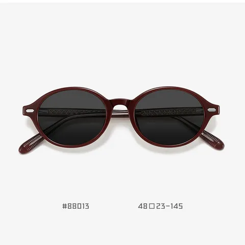 Retro Oval TR90 Polarized Sunglasses For Men And Women Fashion UV400 Driving Vintage Eyewear Metal Pin Shades
