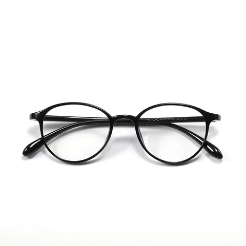 Montatura per Occhiali da Vista Ovale TR90 Ultraleggera Coreana per Donna Retro Anti Luce Blu