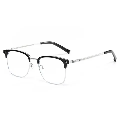 Montatura per Occhiali Mezza Montatura Browline TR90 Occhiali Anti Luce Blu Per Uomo e Donna Retro Moda Occhiali da Vista