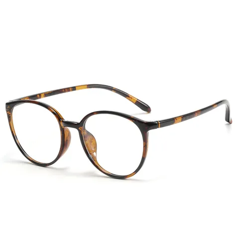 TR90 Montatura Grande Anti Luce Blu Occhiali da Vista Donna Trendy Leggera Montatura Tonda per Miopia