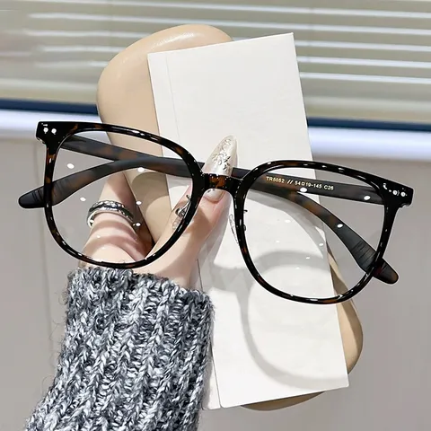 Montatura per Occhiali Anti Luce Blu TR90 per Uomo e Donna Occhiali Ottici Quadrati Lenti Chiare Retro Montatura Grande