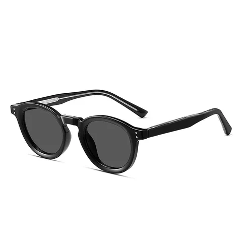 Occhiali da Sole Polarizzati Retro TR90 per Uomo Donna Montatura Tonda Piccola Vintage Protezione UV400