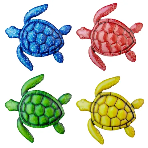 Style Américain Tortue en Fer Art Mural Suspendu Artisanat en Métal Décoration Murale Animale pour Maison Salon Intérieur Extérieur