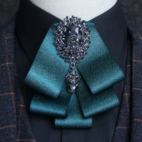 Herren Fliege Strass Mehrschichtige Gurtband Schleife Kragenblume Gentleman Anzug Hemd Zubehör Mode Halsschmuck