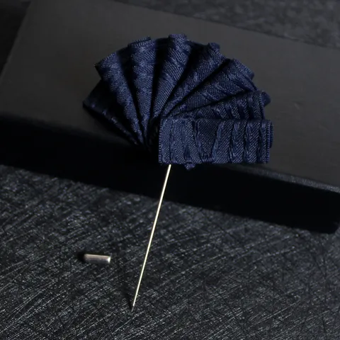 Mens Suit Pocket Square And Brooch Set Foldable Fabric Boutonniere Wedding Business Suit Lapel Pin Suit Accessories