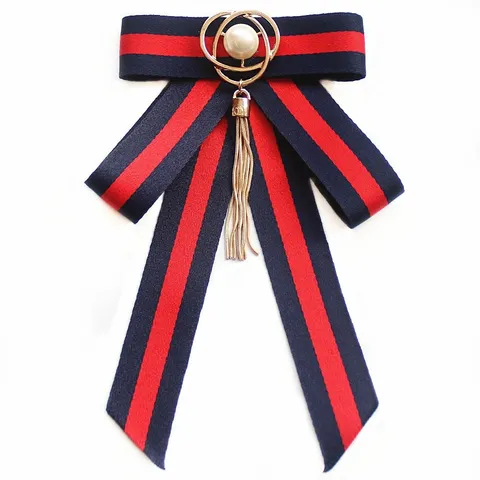 Dames JK Uniform Strik Lint Broche Parel Strass Kwast Strik Mode Kleding Accessoires
