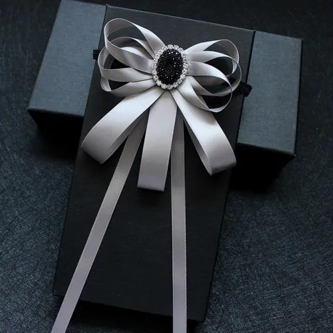 Men's Classic Formal Rhinestone Bow Tie Elegant Satin Wedding Suit Shirt Bowknot Necktie Accessories