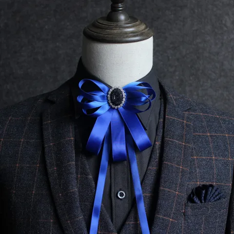 Men's Classic Formal Rhinestone Bow Tie Elegant Satin Wedding Suit Shirt Bowknot Necktie Accessories