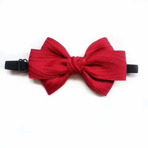 Kids Bow Tie Children Necktie Classic Solid Color Patterned Bowknot Adjustable Elastic Strap Formal Party Bow Tie Accessories