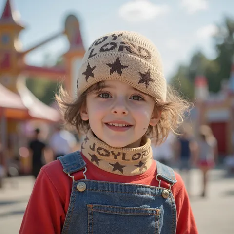 Niños Invierno Cálido Gorro de Punto Y Bufanda Conjunto Lindo Patrón de Estrellas Gorro Pullover Para Niños Niñas