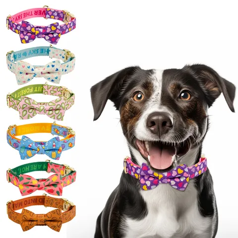 Set Collare e Guinzaglio per Animali Domestici Carino Fiocco Accessori in Lega Poliestere Cucciolo Gatto Cane Collare Moda Forniture per Animali