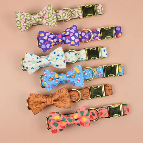 Set Collare e Guinzaglio per Animali Domestici Carino Fiocco Accessori in Lega Poliestere Cucciolo Gatto Cane Collare Moda Forniture per Animali