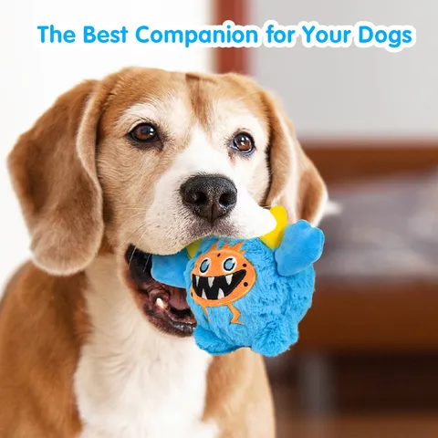 Funny Cute Monster Dog Toy Squeaky Plush Interactive Chew Toy For Small Dogs Halloween Party Pet Supplies