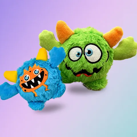 Funny Cute Monster Plush Pet Dog Toy Squeaky Bouncing Chew Toy Interactive Decompression Halloween Gift For Puppy