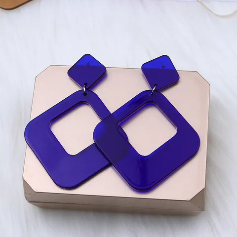 Bohemian Beach Hollow Acrylic Geometric Drop Earrings Fashion Statement Dangle Earrings For Women Party Jewelry