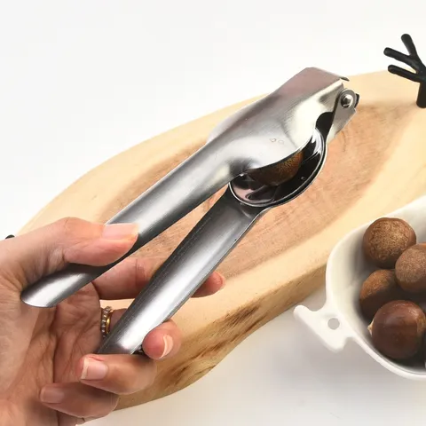 Stainless Steel Chestnut Opener Kitchen Nut Cracker Metal Walnut Sheller Heavy Duty Nut Shell Tool