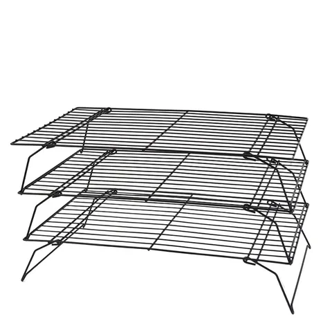 Tier Folding Cooling Rack Stainless Steel Wire Mesh Baking Rack Stackable Wire Cooling Grid For Cake Bread Pastry