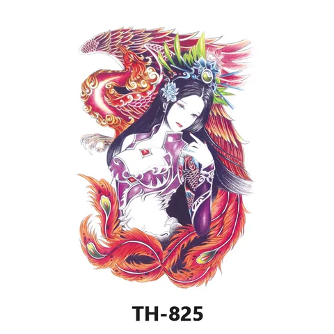 Autocollant de Tatouage Temporaire Imperméable Totem Animal Demi Bras Tatouage Transfert Autocollant Pour Hommes Femmes Corps Art Maquillage