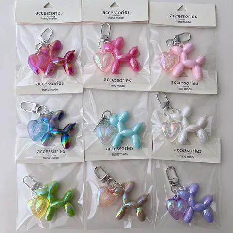 Akryl Ballonhund Schlüsselanhänger Farbplatziert Süß Schlüsselkette Tasche Anhänger Kreatives Geschenk Für Damen Herren Tägliche Schmuck Accessoires