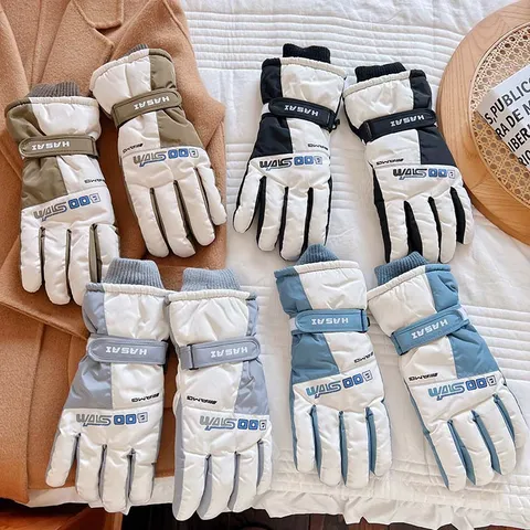 Men Winter Waterproof Thermal Ski Gloves Touchscreen Cycling Windproof Fleece Lined Snow Sports Gloves