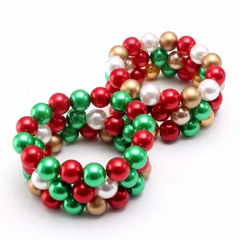 Kinder Perlenarmband ABS Künstliche Perle Weihnachten Perlen Armbänder Süß Feiertag Party Schmuck Geschenk Für Kinder