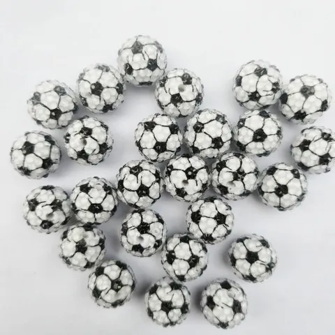 DIY Acryl Harz Strass Fußball Ball Lose Bastelperlen Bunt Für Schmuckherstellung Handwerk Zubehör
