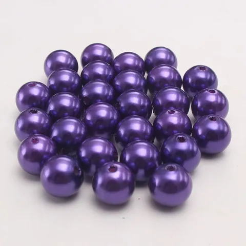 Dunkelviolett ABS Kunststoff Imitationsperle Perlen Runde Lose Perlen Für DIY Handgemachte Schmuckherstellung Zubehör