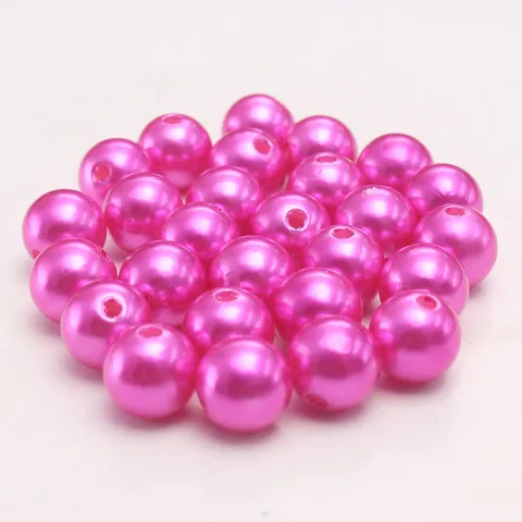 Rosarot ABS Künstliche Perle Perlen Runde Lose Perlen Für Schmuckherstellung DIY Handwerk Armband Halskette Zubehör