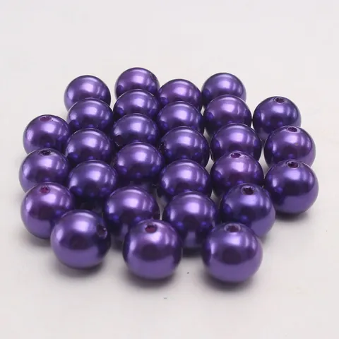 Dunkelviolett ABS Kunststoff Imitationsperle Perlen Runde Lose Perlen Für DIY Handgemachte Schmuckherstellung Zubehör