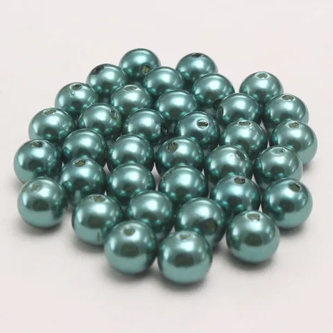 Entengrün ABS Kunststoff Künstliche Perle Perlen Gerade Loch Lose Perlen Für DIY Schmuck Handwerk