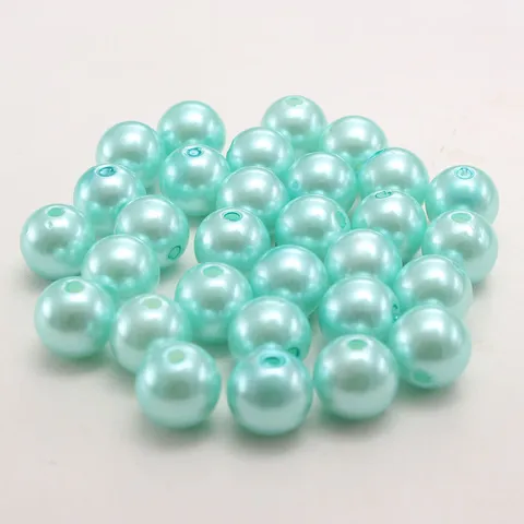 Mintgrün ABS Kunststoff Künstliche Perle Perlen Runde Lose Perlen Für Schmuck Herstellung DIY Handwerk Design