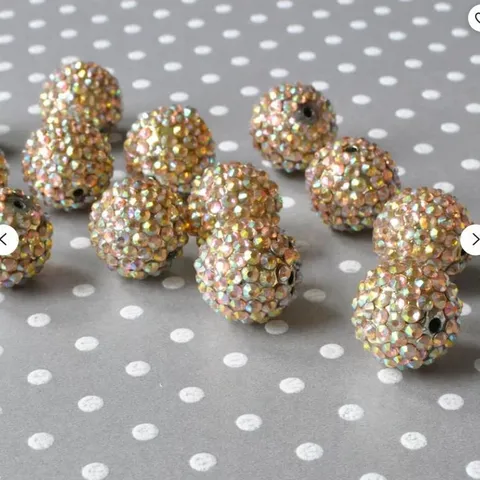 Harz Strass Perlen Klobige Kaugummi Perlen Glänzende Kristall Kugel Perlen Für DIY Schmuck Herstellung Handwerk Zubehör