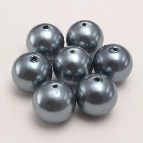 Dunkelgrau ABS Kunststoff Künstliche Perle Perlen Runde Lose Perlen Für DIY Schmuck Herstellung Handwerk Zubehör