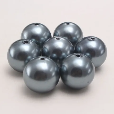 Dunkelgrau ABS Kunststoff Künstliche Perle Perlen Runde Lose Perlen Für DIY Schmuck Herstellung Handwerk Zubehör
