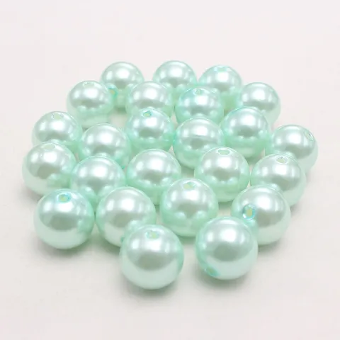 Hellblau ABS Kunststoff Imitation Perlen Lose Perlen Für DIY Schmuckherstellung Handwerk Party Dekoration