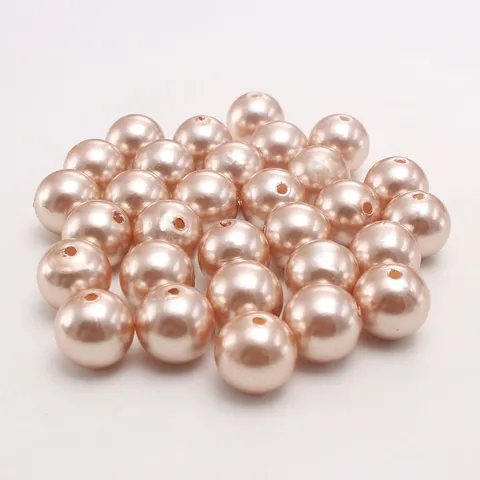 ABS Kunststoff Imitation Perlen Hellkaffee Lose Perlen Für DIY Handwerk Schmuck Handgefertigte Accessoires