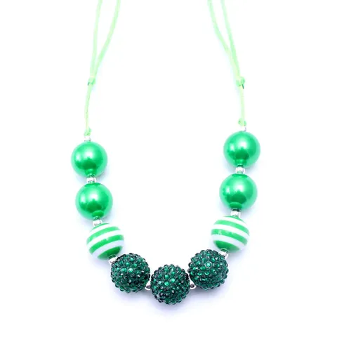Kinder Perlenkette Harz Strass Ball Bunte Verstellbare Seil Halskette Kinder Mode Schmuck Geschenk