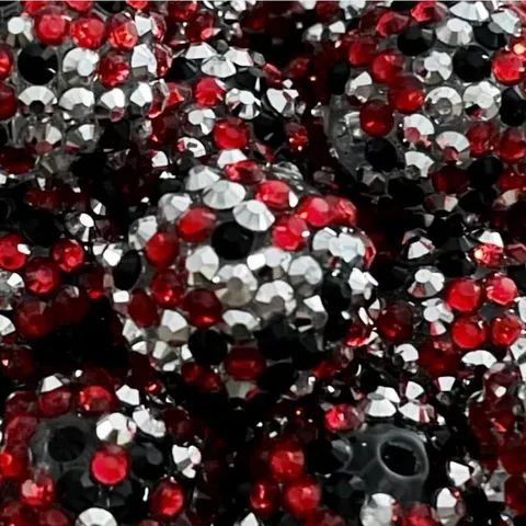 Abalorios Redondos Coloridos de Resina con Pedrería Chunky Bead Accesorios de Manualidades para Fabricación de Joyas DIY