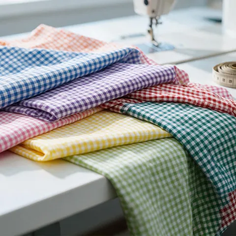 Tessuto Scozzese in Poliestere Materiale a Piccoli Quadri Per DIY Fatto a Mano Imballaggio Cottura Tovaglia Sfondo Foto