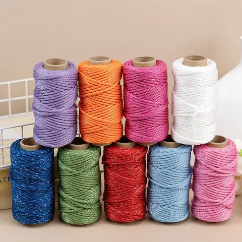 3mm Metallic Glitter Cord Yarn For Flower Bouquet Wrapping And Handcraft DIY Crafting Multipurpose Decorative String
