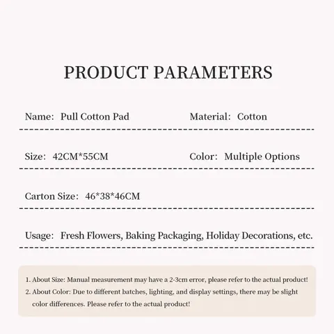 Carta da Regalo Floreale Impermeabile Cotone Latte Tinta Unita Fodera Estraibile Materiale per Confezioni Regalo Per Bouquet