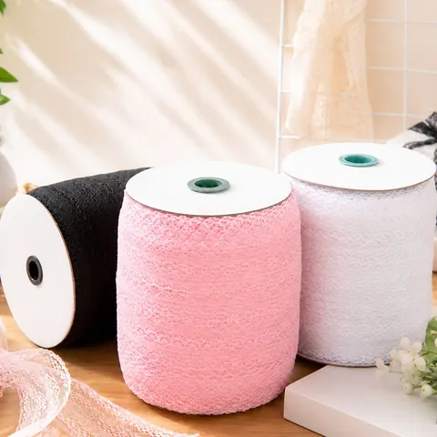 Lace Ribbon Trim Roll For DIY Craft Wedding Gift Box Packaging Cake Decorating Hair Bow Accessories Sewing Supply