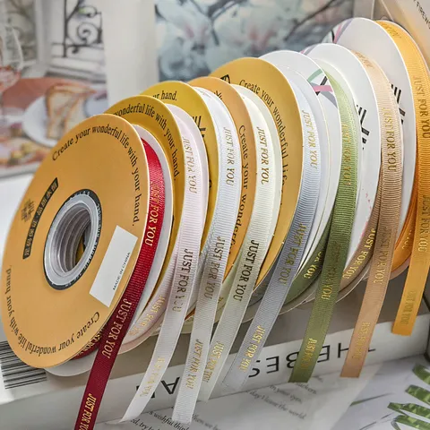 Nastro Grosgrain in Poliestere Just For You Nastro in Tessuto Stampato Per Bouquet di Fiori Confezione Regalo Festa Matrimonio