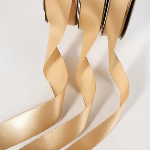 Nastro in Rasmo di Poliestere Oro Champagne per Confezioni Regalo Scatola da Forno Fiocchi Floreali Artigianato