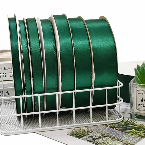 Nastro in Poliestere Verde Scuro Nastro di Raso Natalizio Nastro per Imballaggio Festivo Fiocco Decorativo