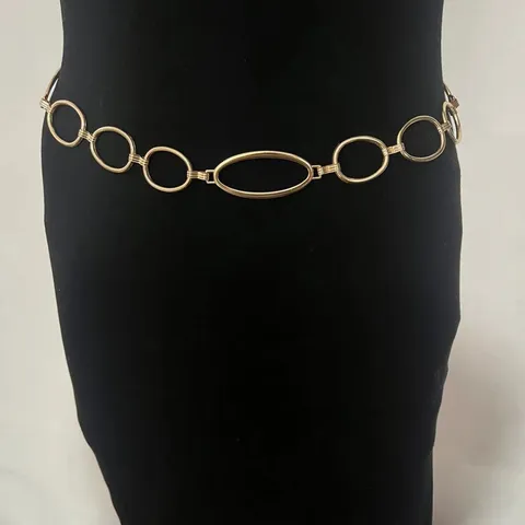 Chaine de Taille en Metal Style Punk Mode Femmes Cercle Geometrique Vintage Ceinture Reglable Bijoux Accessoires