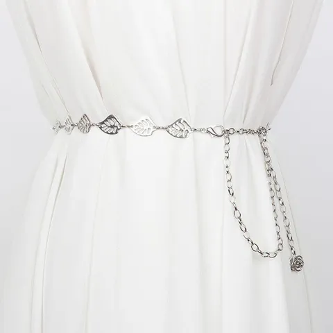 Chaîne de Taille en Métal pour Femme Mode Chaîne de Corps Décorative Chic Pour Robe Pantalon Ceinture Bijoux Accessoires de Fête