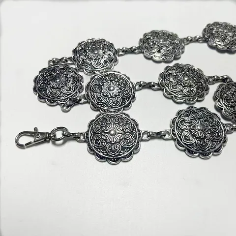 Vintage Ajour Floral Metal Waist Chain Γυναικεία Κομψή Ρυθμιζόμενη Ζώνη Αλυσίδας Φόρεμα Jeans